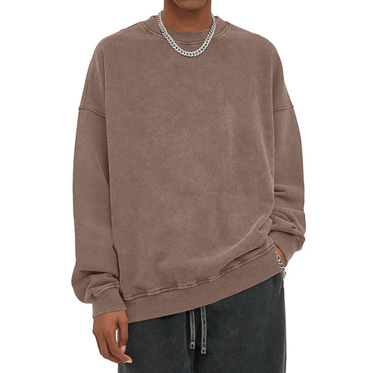 KEEPSHOWING Mens Oversized Hoodies Vintage Hoodie Couples Pullover Acid Wash Hoodies for Men Streetwear Sweatshirts