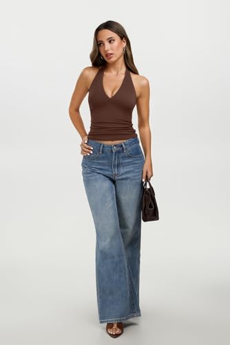 Womens Halter Tank Tops Sexy Backless tops