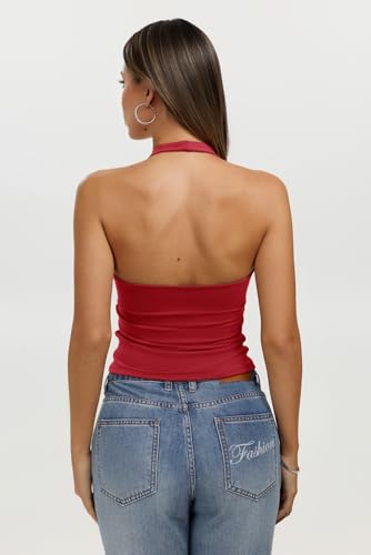 Womens Halter Tank Tops Sexy Backless tops