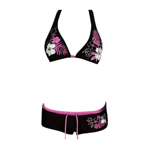 Y2k Tankini 2 Piece Halter Grunge Bikini Shorts Set