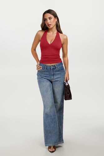 Womens Halter Tank Tops Sexy Backless tops