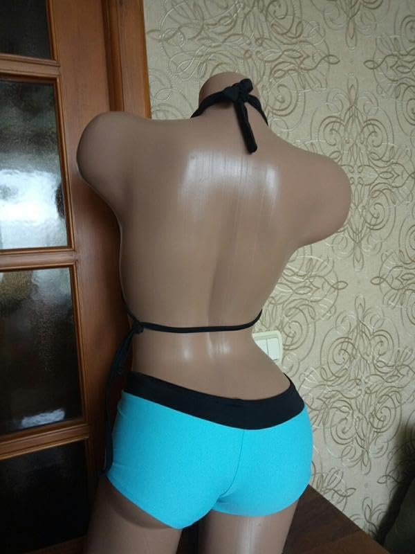 Y2k Tankini 2 Piece Halter Grunge Bikini Shorts Set