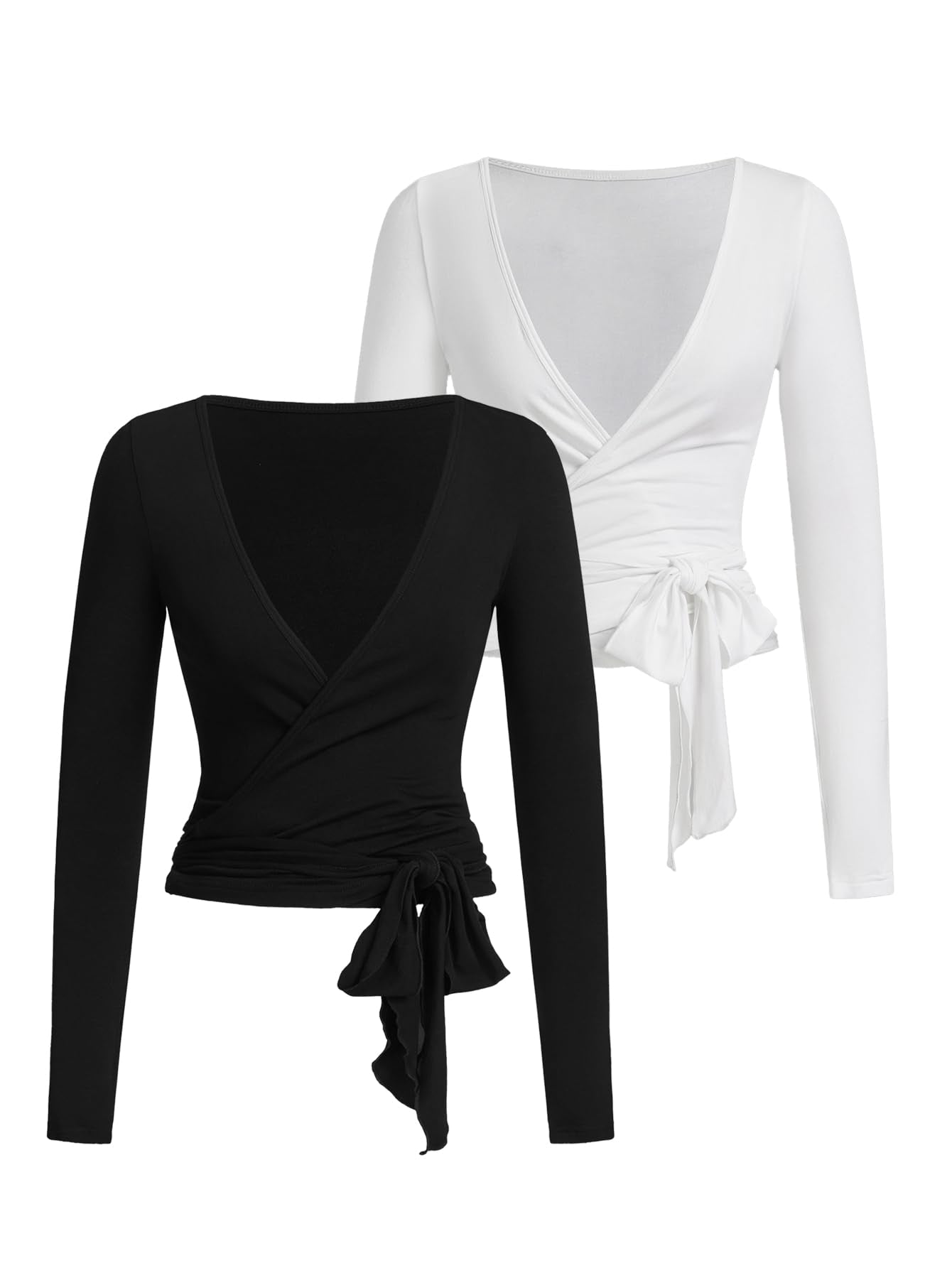 Women's Pilates Outfits Wrapped shirt