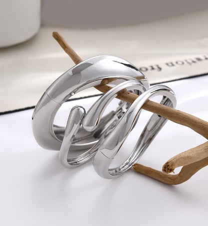 Chunky Gold Bangle Bracelets for Women