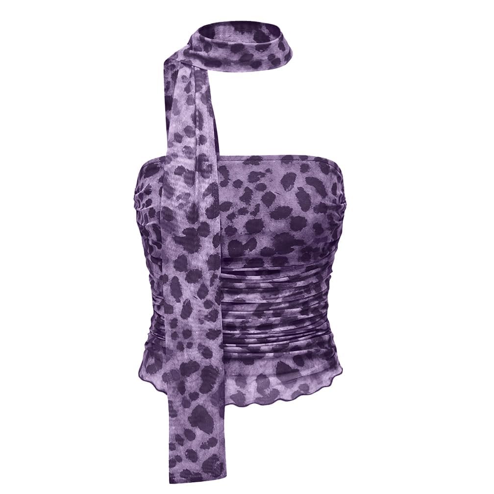 Women's Leopard Print Tube Top Cheetah Print