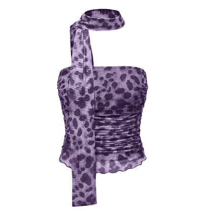 Women's Leopard Print Tube Top Cheetah Print