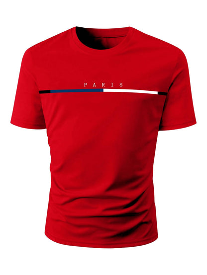 SOLY HUX Men's Letter Print Graphic T Shirt Short Sleeve Round Neck Summer Tee Tops