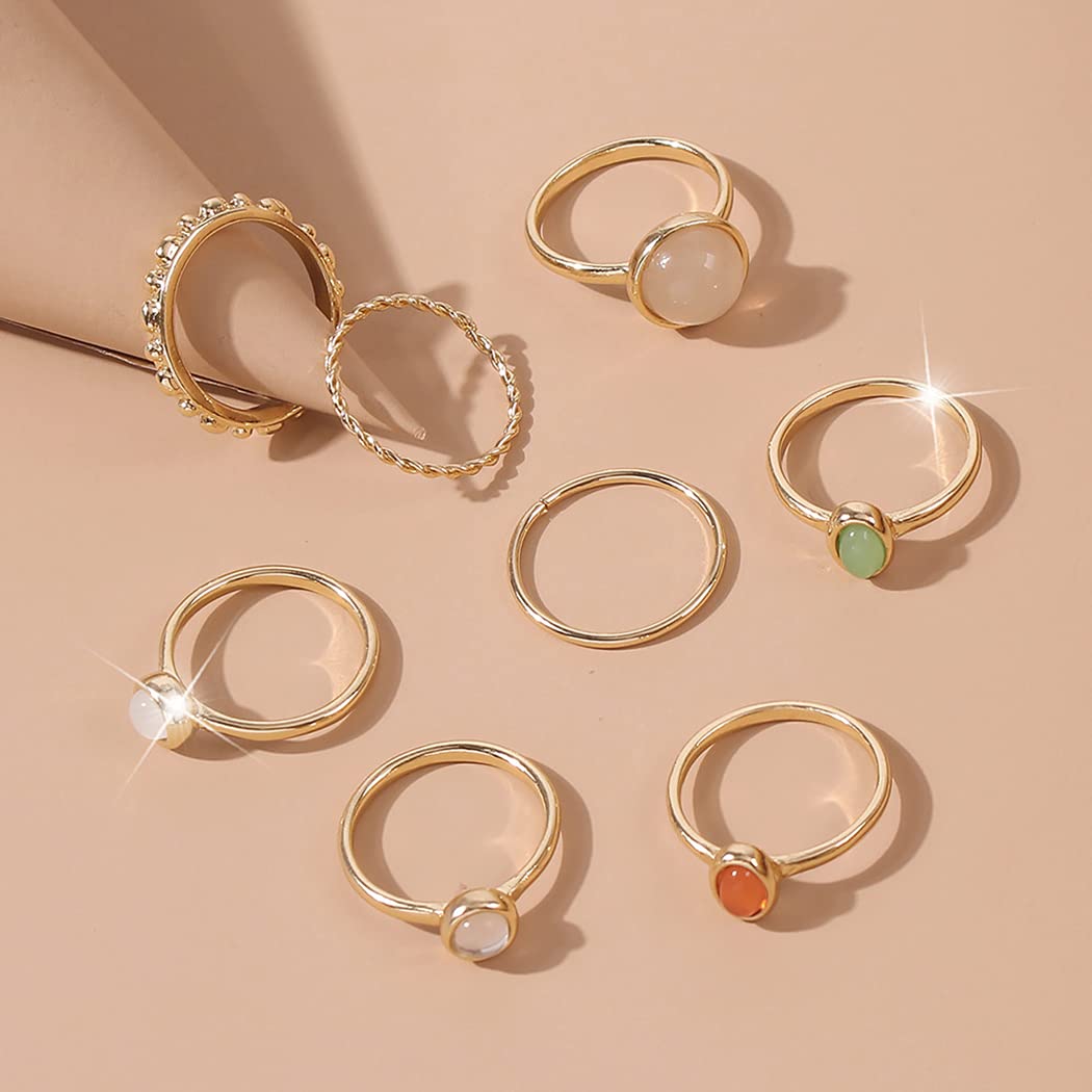 7-19pcs Silver Vintage Rings Set