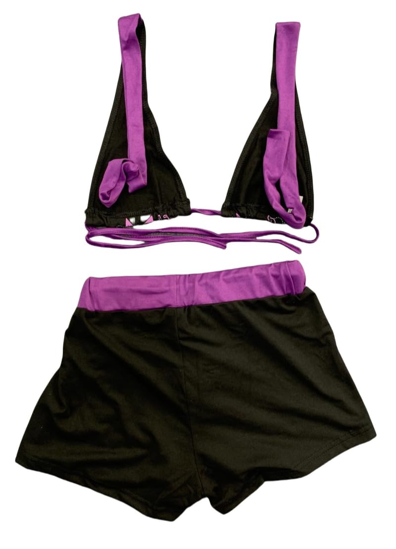 Y2k Tankini 2 Piece Halter Grunge Bikini Shorts Set