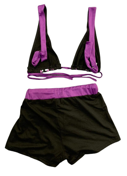 Y2k Tankini 2 Piece Halter Grunge Bikini Shorts Set