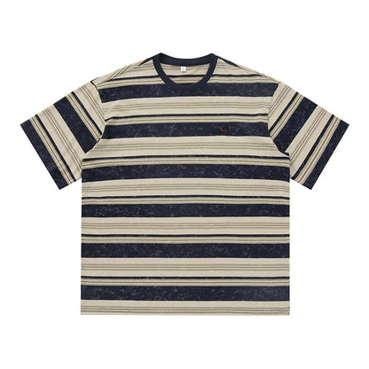 Men's Y2K Striped Baggy T-Shirt