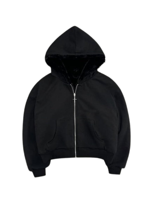 CUTEGAL Zip Up Hoodie Oversized Leopard Print Jacket Reversible Streetwear Fall Grunge Hoodies Streetwear