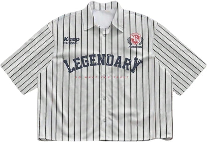 Men's Striped Button Down top