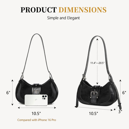 Y2k purse Shoulder Bag for Women Small Crescent Purses and Handbags