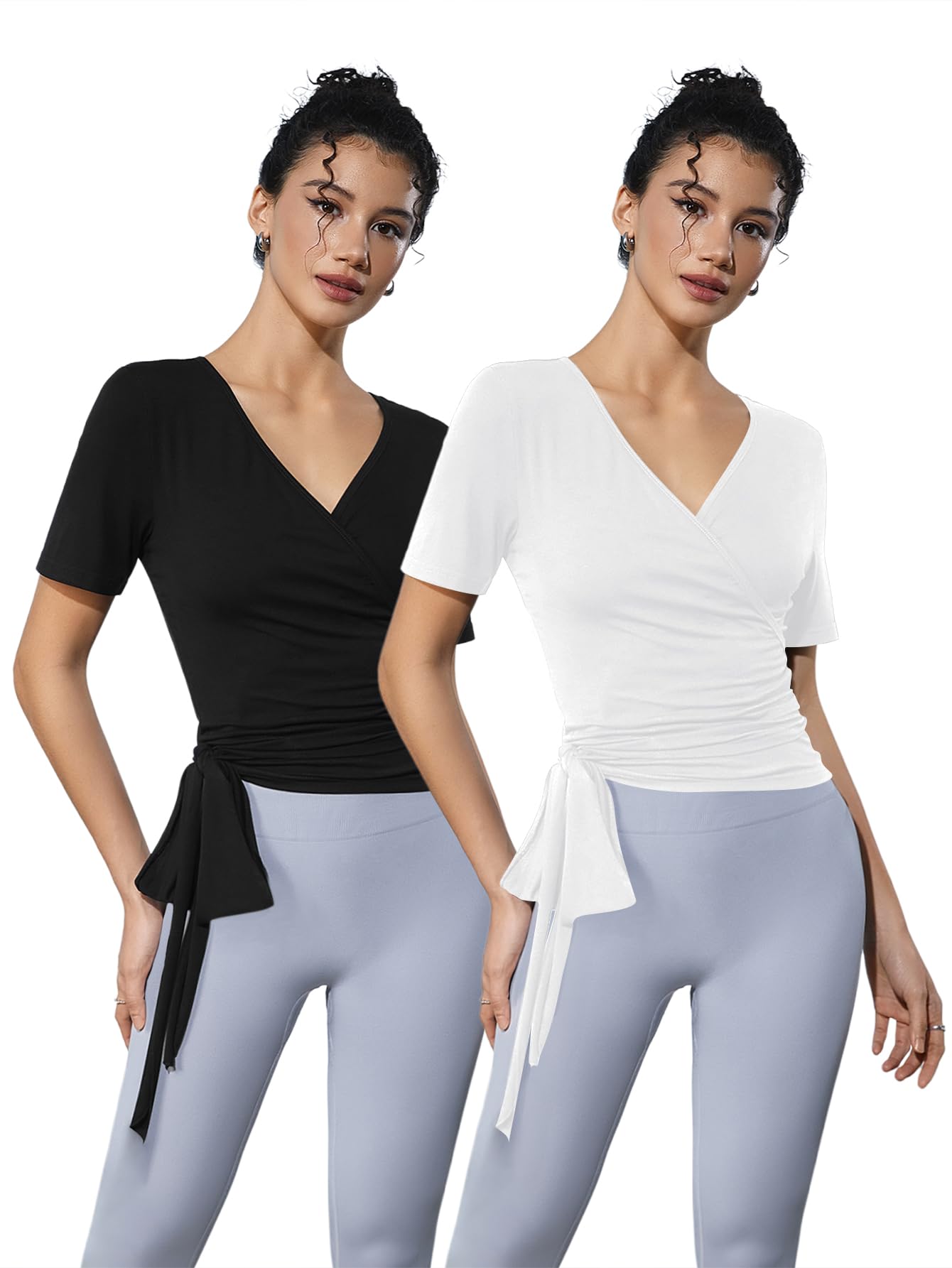 Women's Pilates Outfits Wrapped shirt