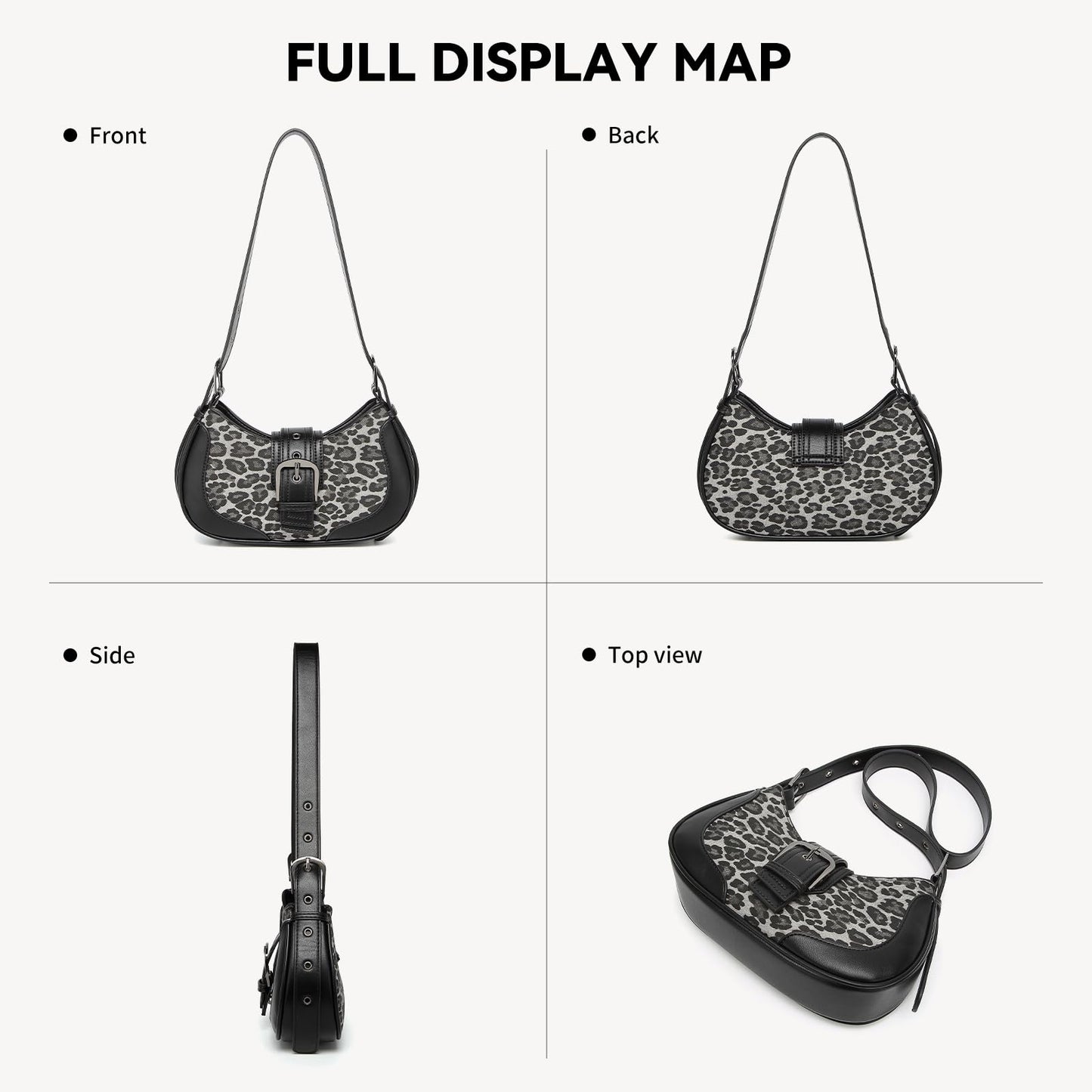 Y2k purse Shoulder Bag for Women Small Crescent Purses and Handbags