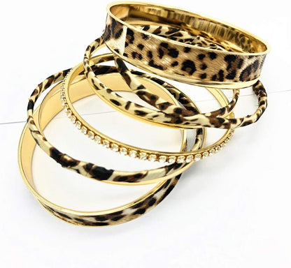 Leopard Bangle Bracelets for Women