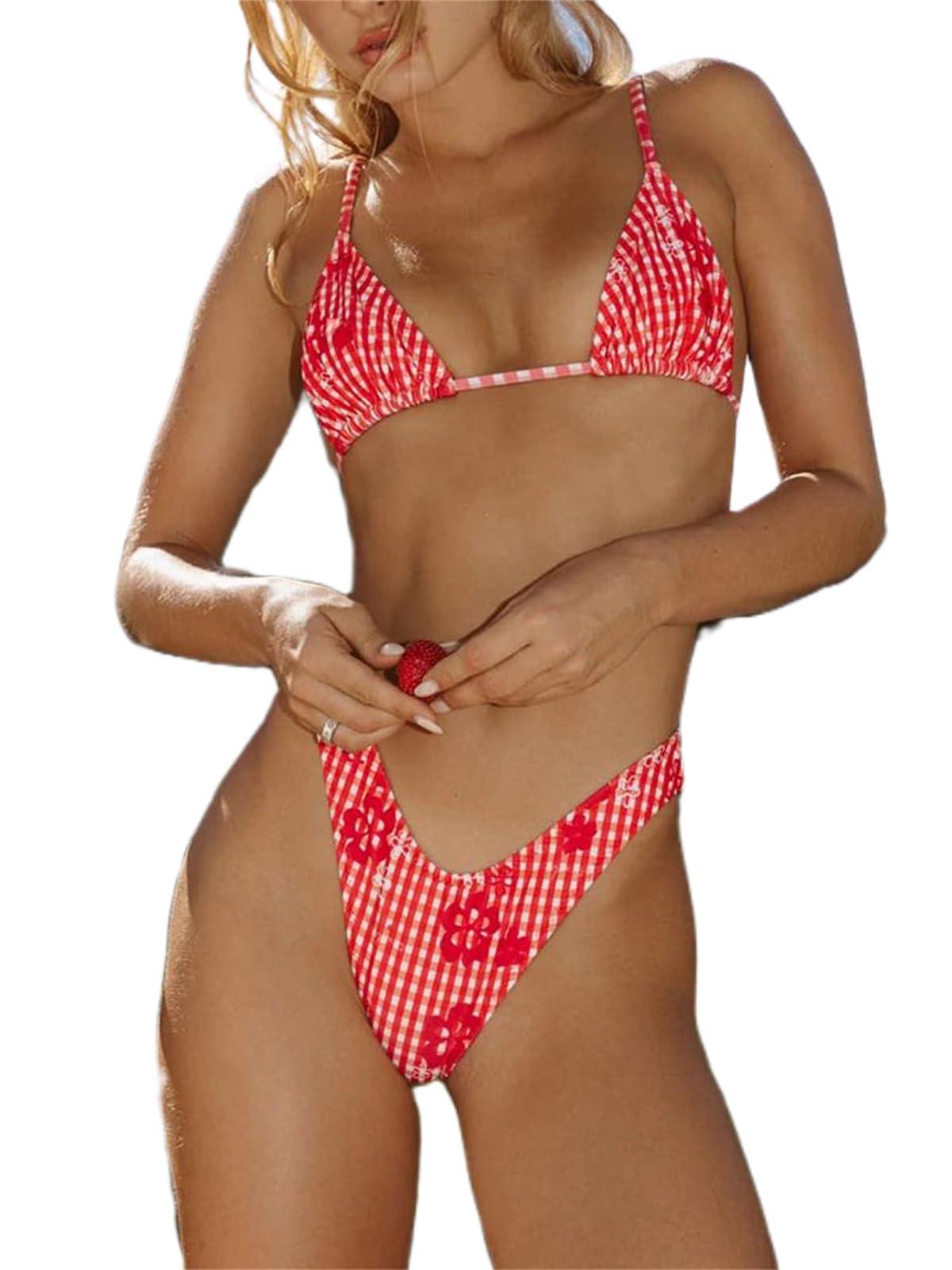 Women Y2k Bikinis Sets  Bows Halter Tie Up Bikini