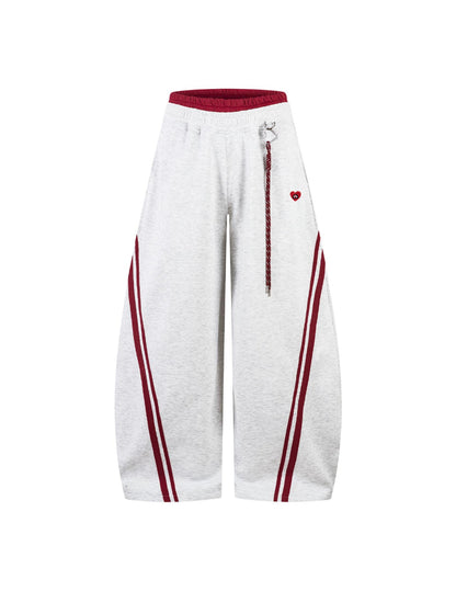 Striped Baggy Barrel Sweatpants