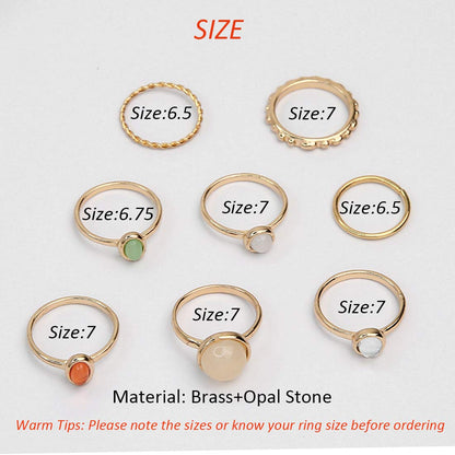 7-19pcs Silver Vintage Rings Set