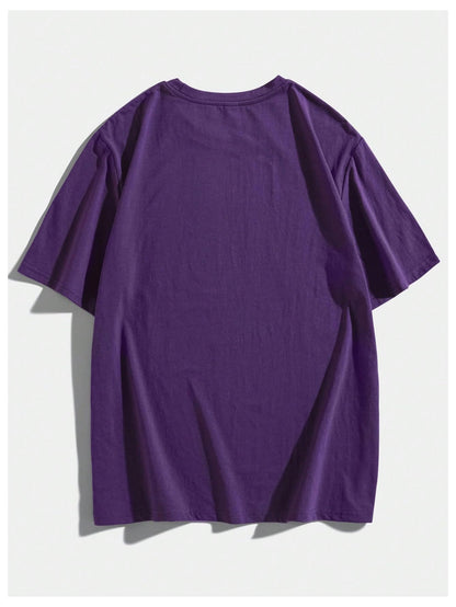 SOLY HUX Men's Letter Print Graphic T Shirt Short Sleeve Round Neck Summer Tee Tops