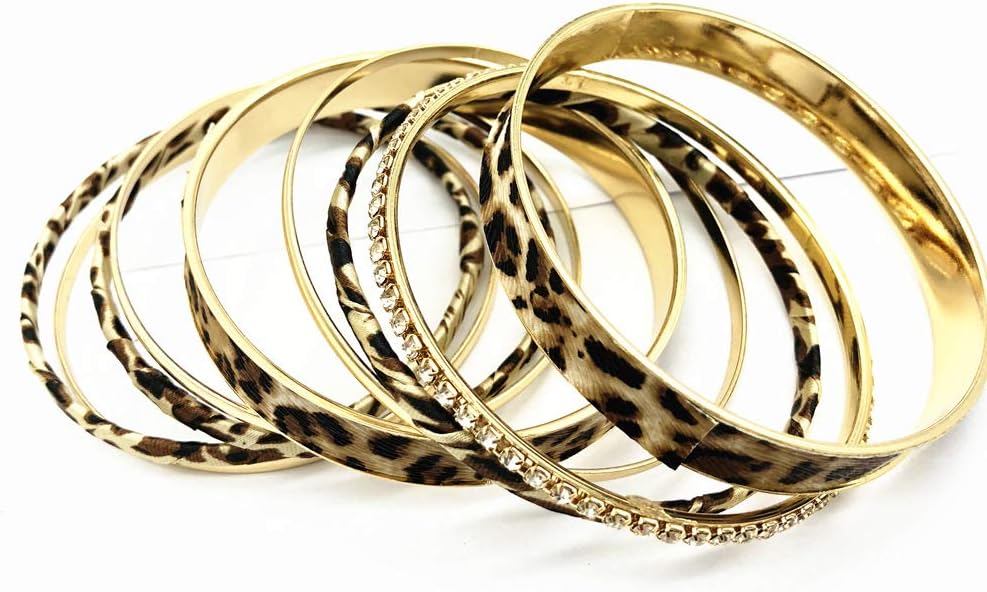 Leopard Bangle Bracelets for Women