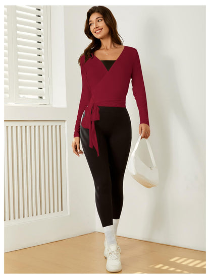 Women's Pilates Outfits Wrapped shirt
