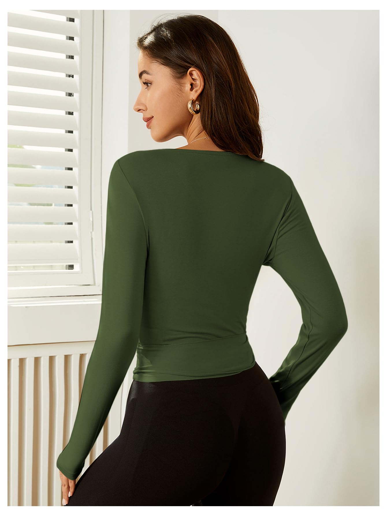 Women's Pilates Outfits Wrapped shirt