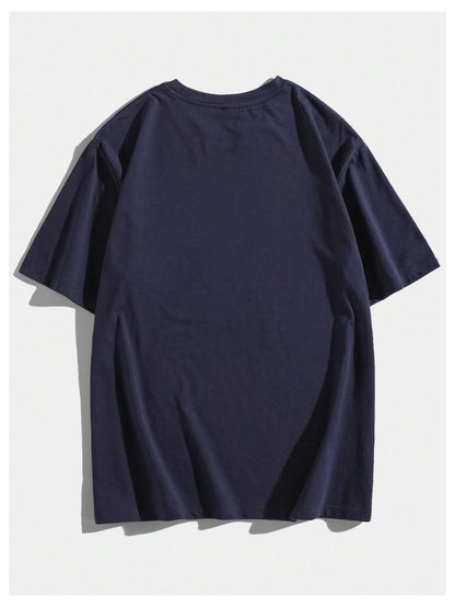 SOLY HUX Men's Letter Print Graphic T Shirt Short Sleeve Round Neck Summer Tee Tops