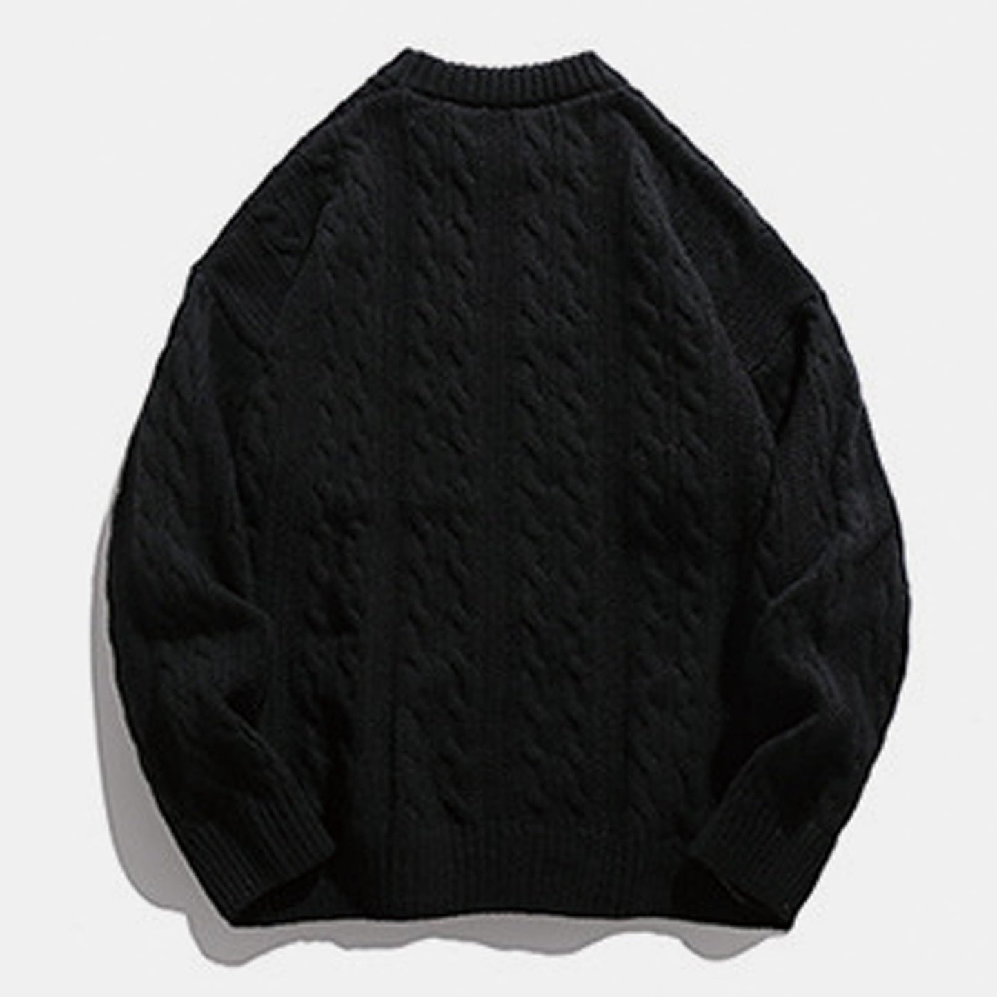Mens Oversized Sweater Unisex Long Sleeve Cable Knit Sweaters