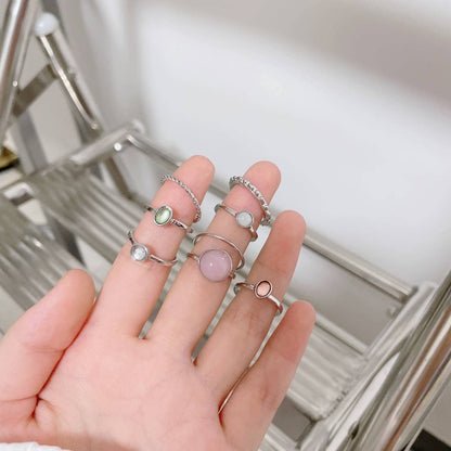 7-19pcs Silver Vintage Rings Set