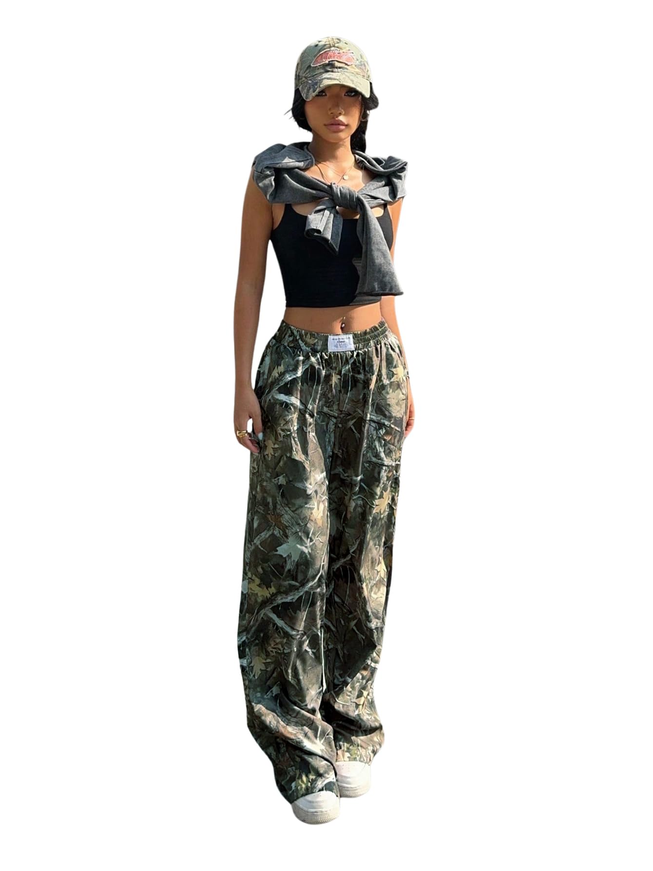 Women's Camo Baggy Cargo Sweatpants