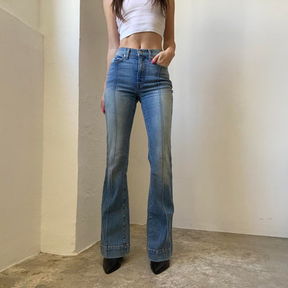 Women's Flare Bell Bottom Jeans Y2K Vintage Low Rise