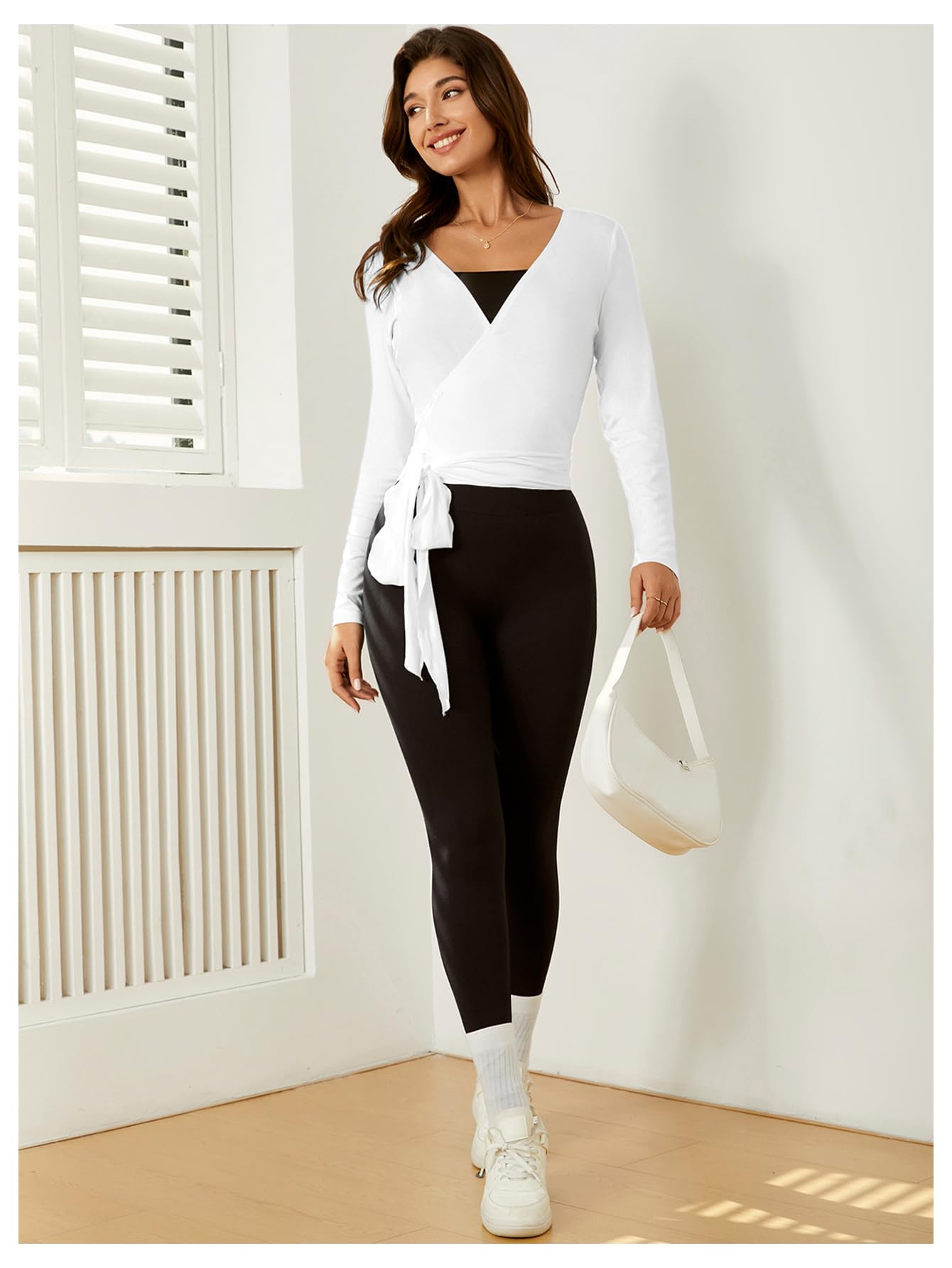 Women's Pilates Outfits Wrapped shirt