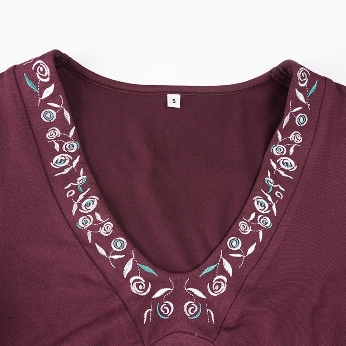 V Neck Floral Tops for Women