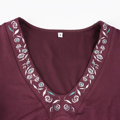 V Neck Floral Tops for Women