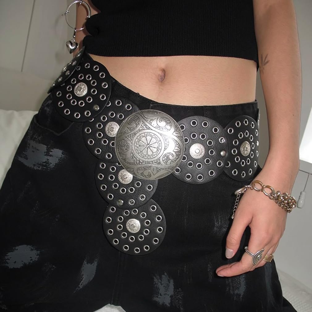 Wide Disc Vintage Chunky Waist Belt