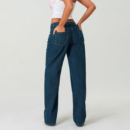 Women's Flare Bell Bottom Jeans Y2K Vintage Low Rise