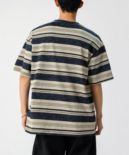 Men's Y2K Striped Baggy T-Shirt