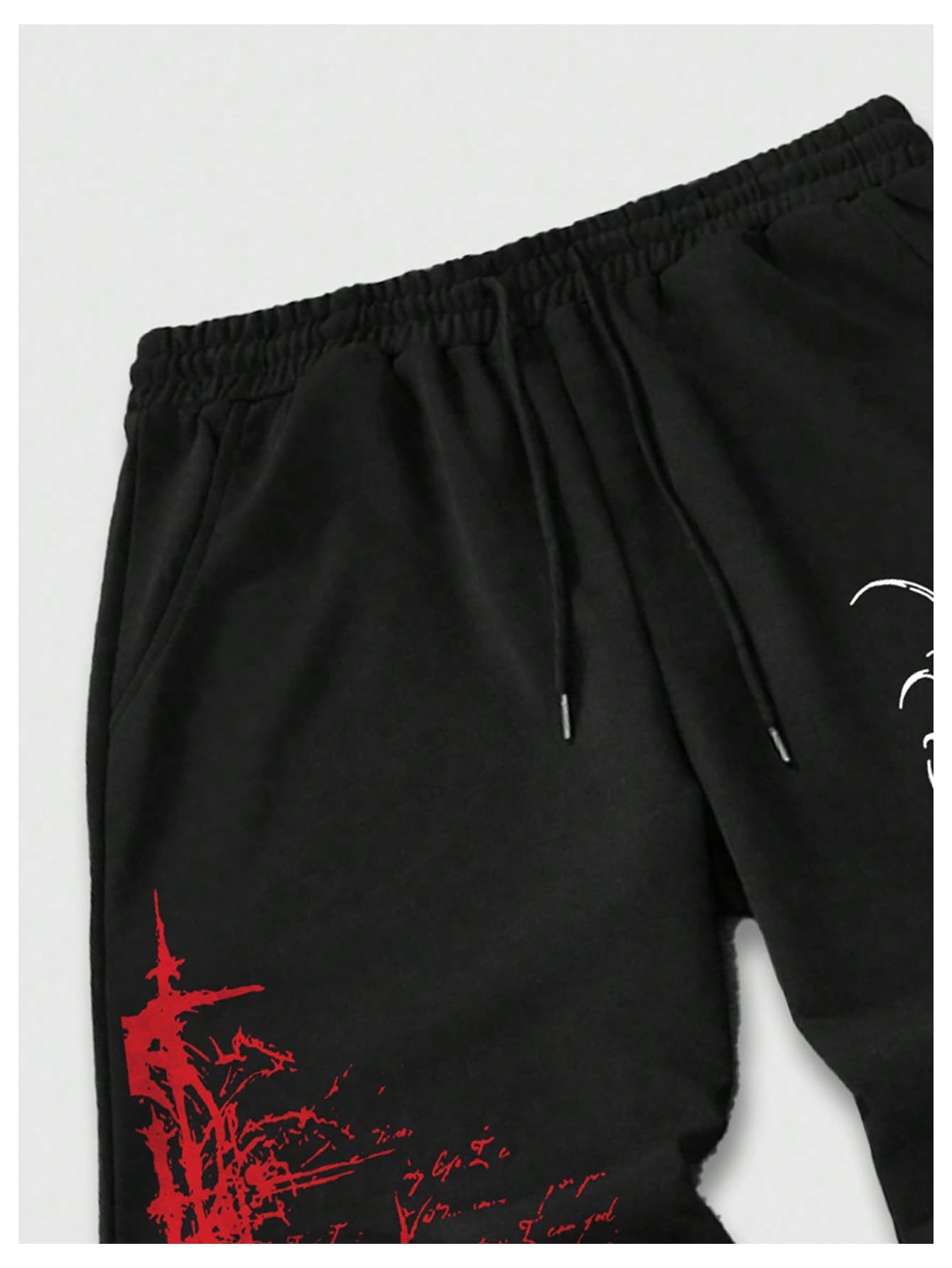 Men's Graphic Cross Print Flare Sweatpants Y2k Casual Pants