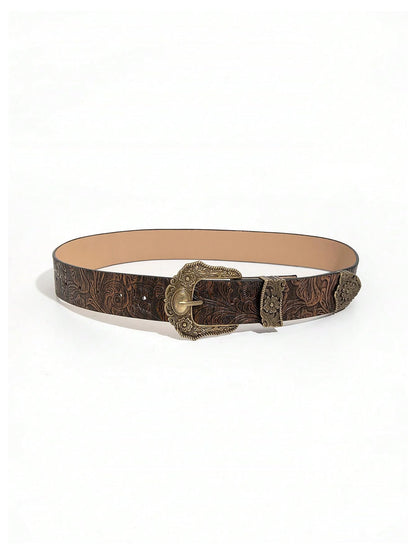 Leopard Print Belts for Women Faux Leather Y2K Belts