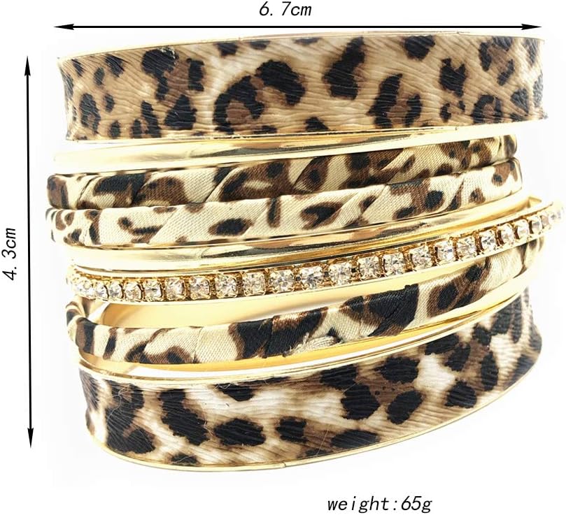 Leopard Bangle Bracelets for Women