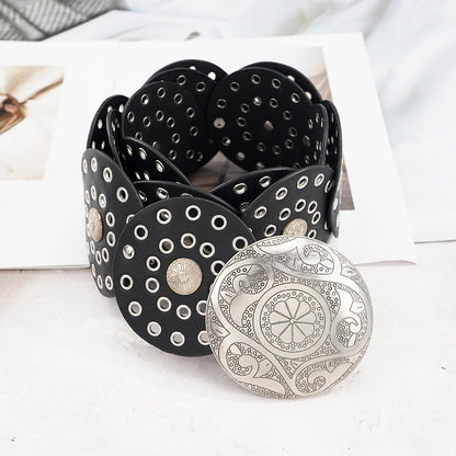 Wide Disc Vintage Chunky Waist Belt