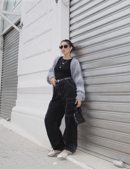 Women's Y2K V Neck Button Down Cardigan Sweater