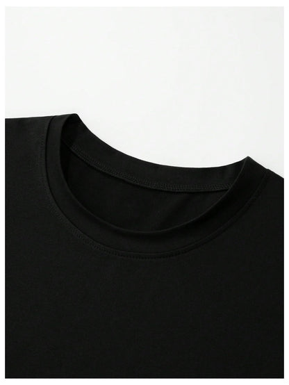 SOLY HUX Men's Letter Print Graphic T Shirt Short Sleeve Round Neck Summer Tee Tops