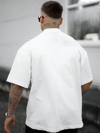 SOLY HUX Men's Letter Print Graphic T Shirt Short Sleeve Round Neck Summer Tee Tops