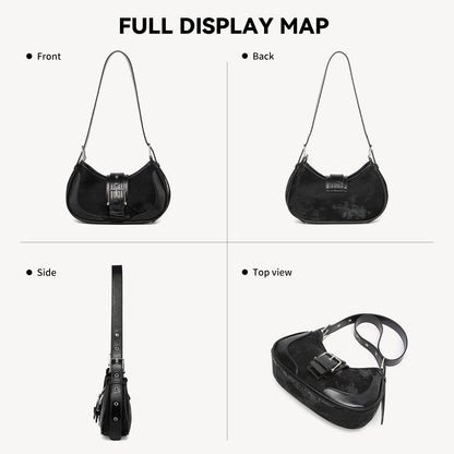 Y2k purse Shoulder Bag for Women Small Crescent Purses and Handbags