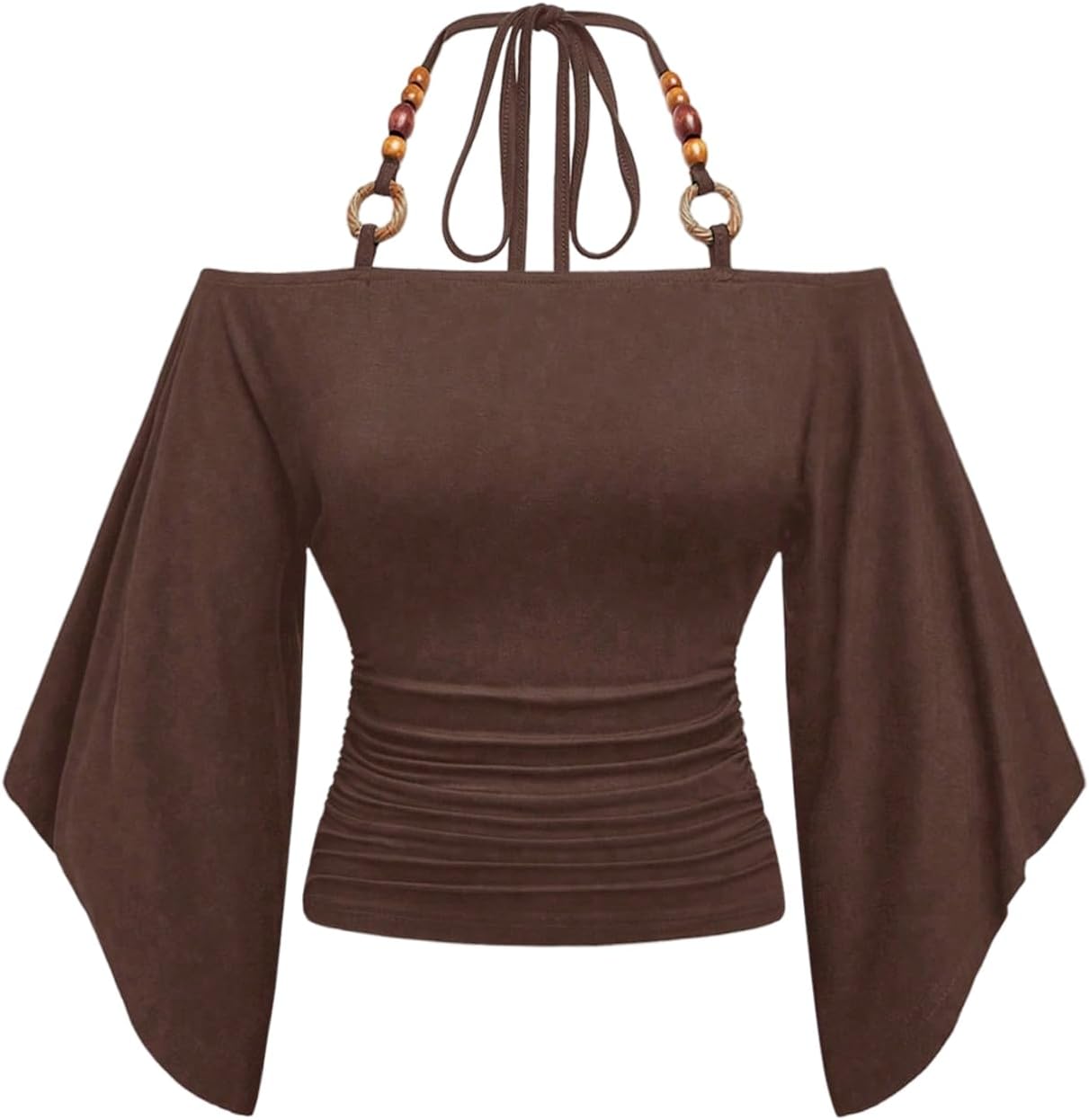 Women's Y2k Halter Tops Hippie Off The Shoulder