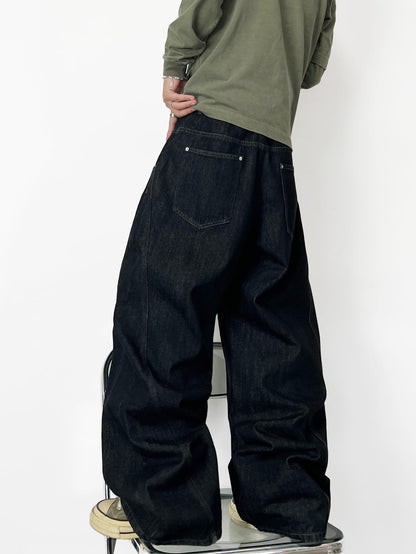 Mens Streetwear Hip Hop Baggy Wide Leg jeans