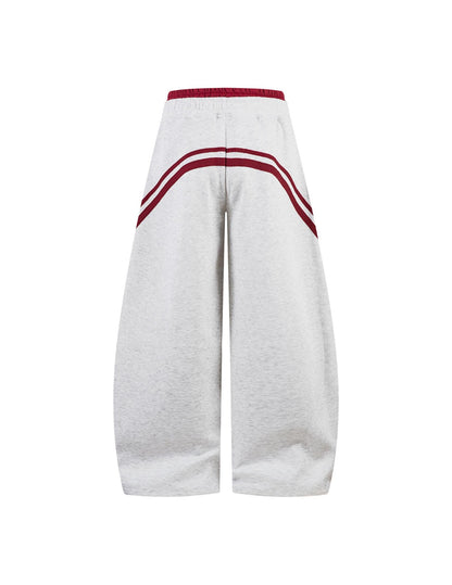 Striped Baggy Barrel Sweatpants